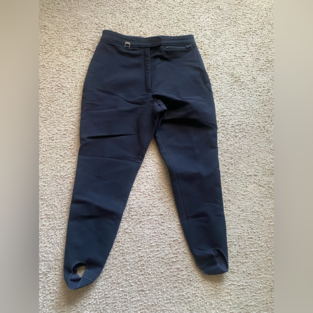 Fera Skiwear Ski Pants Womens 10 R Black Stretch Stirrup Legs Size 16